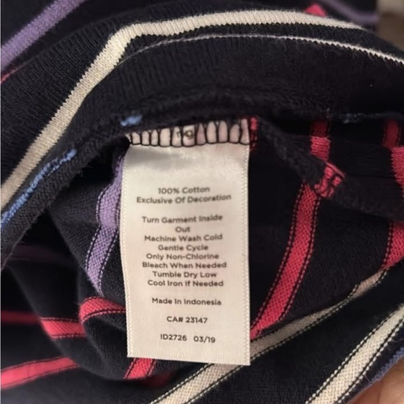 Talbots Women's Striped Long Sleeve Top - Multicolor SZ S - Picture 3 of 3